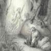 a study of Gustave Dore The Agony in the Garden,  graphite 14" x 11" SOLD